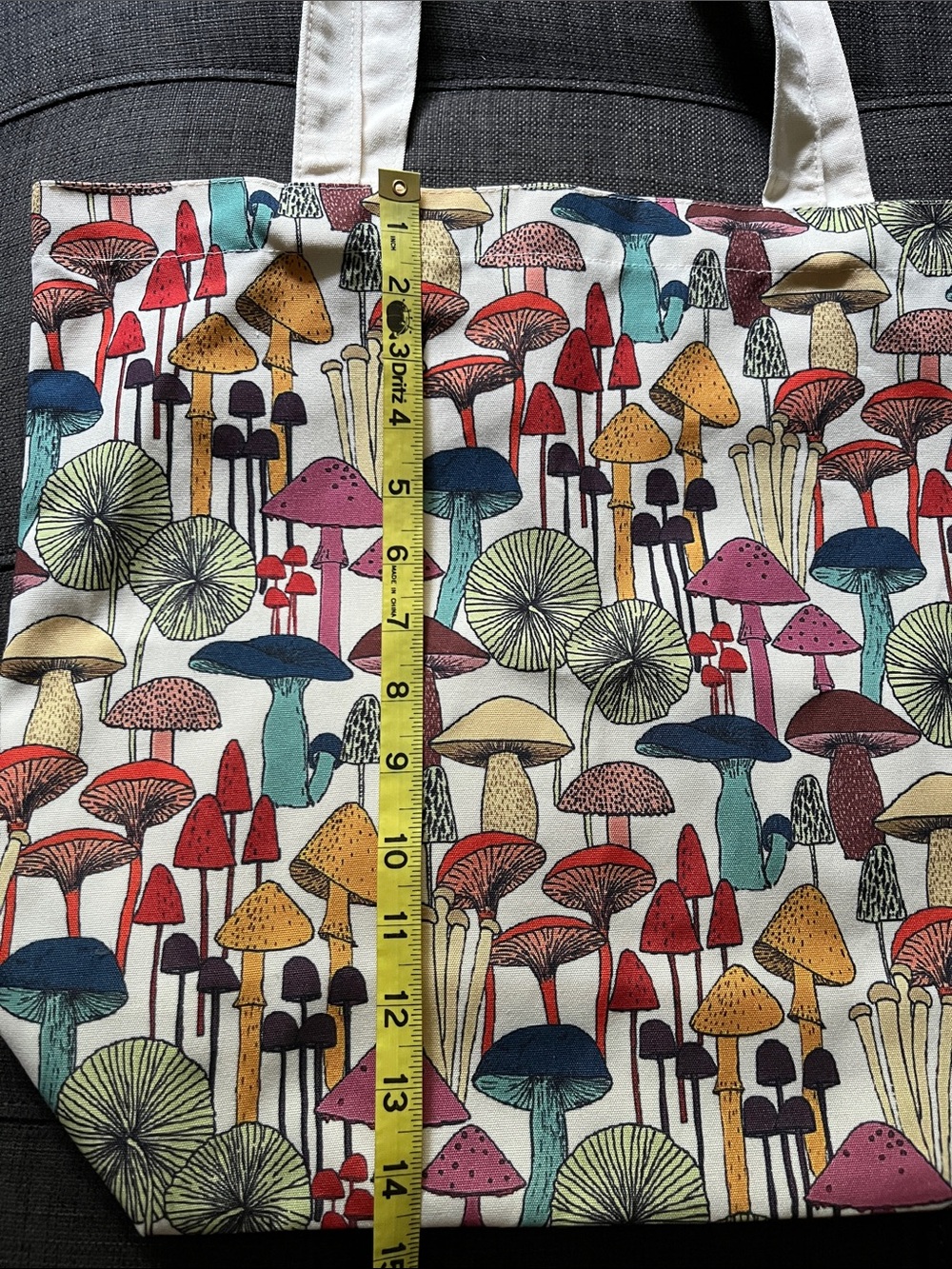 LA Soul Colorful Mushroom Cotton Canvas Tote Bag ๐ - Picture 6 of 14